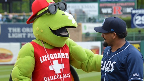 Before the BlueClaws game on Sunday, May 22nd, the BlueClaws unveiled a new member of the family, RipTide.